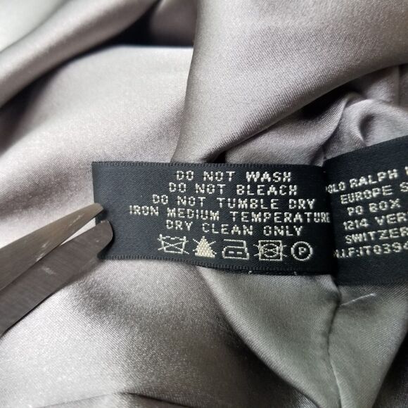 Ralph Lauren Black Label Cashmere Bl Sheath Dress Sparkly Gray Scoop Neck Sz 4 - Picture 10 of 10